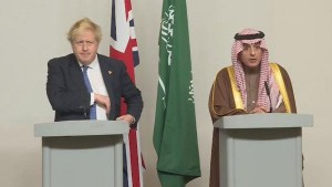 جانسون: عربستان فقط از مرزهایش دفاع میکند!/عادل الجبیر: جنگ در یمن بر ما تحمیل شد! جانسون: عربستان فقط از مرزهایش دفاع میکند!/عادل الجبیر: جنگ در یمن بر ما تحمیل شد!
